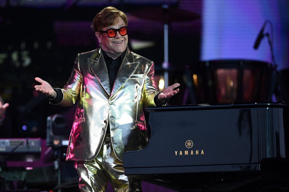 Elton John dio en Glastonbury el último show de su carrera. (Fuente: AFP)