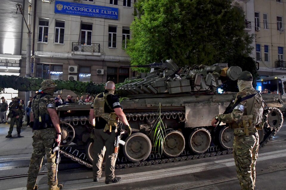 Soldados del Grupo Wagner tomaron la ciudad de Rostov y se retiraron. (Fuente: EFE)