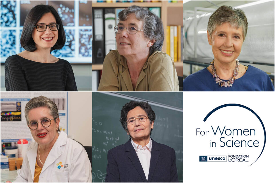 Las cinco científicas galardonadas de la nueva edición de los premios L'Oréal-Unesco. Foto: L'Oréal