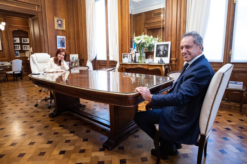 La Vicepresidenta recibió en su despacho al embajador en Brasil. (Fuente: @CFKArgentina)