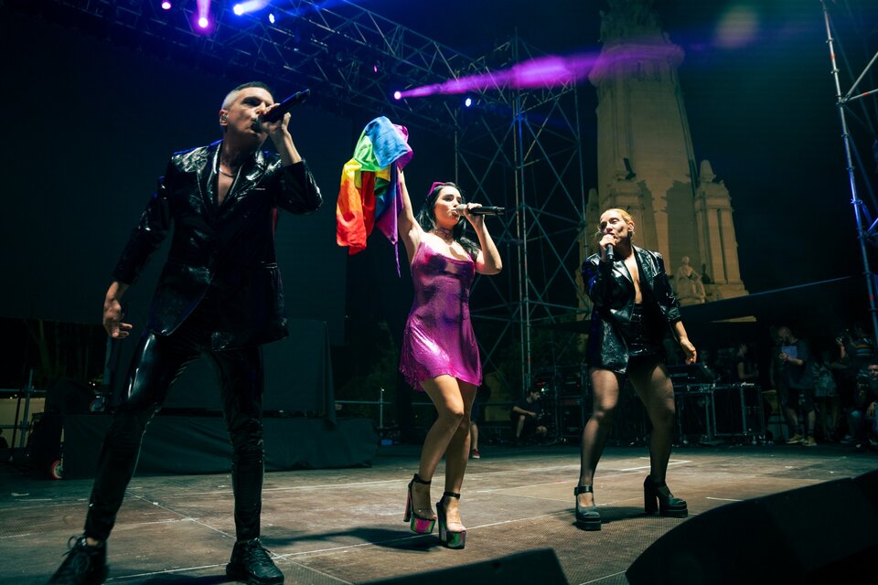 Miranda! y Lali compartieron escenario en la fiesta del Orgullo en España.