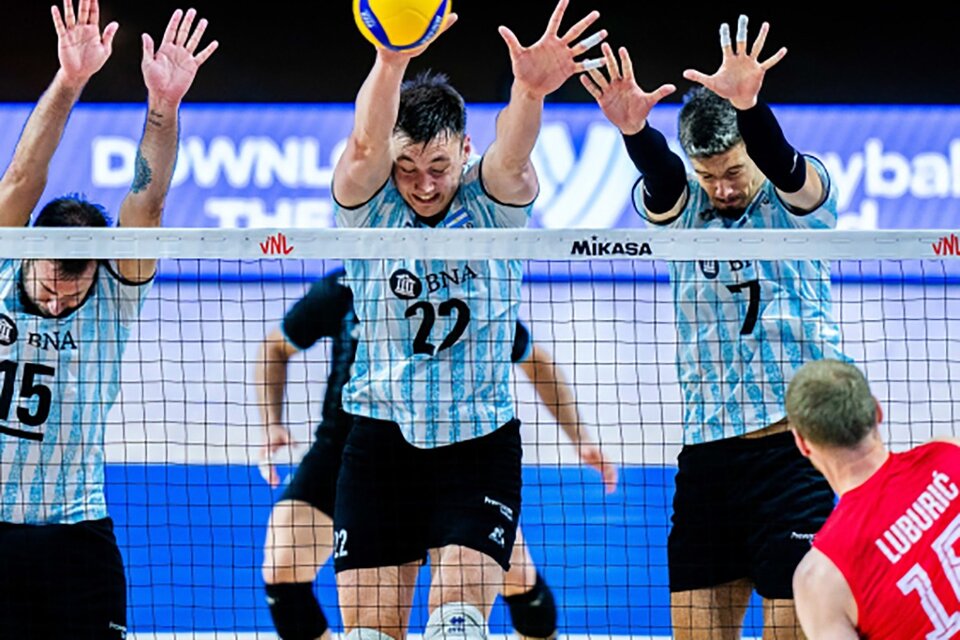 Argentina derrotó a Serbia por la Nations League de Voleibol (Fuente: Prensa feva)