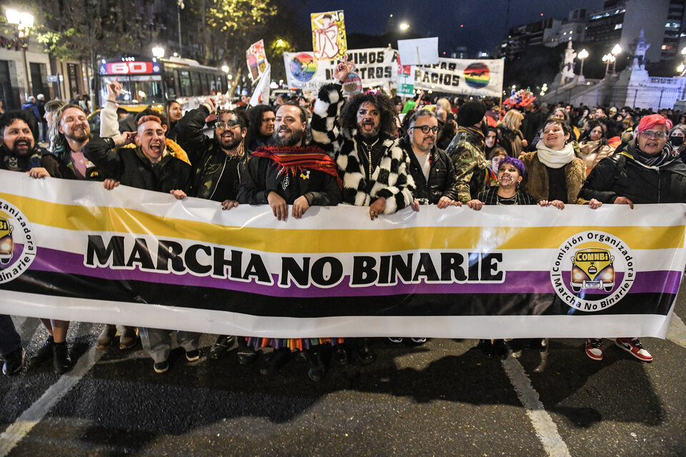 Primera "Marcha No Binarie" en la Argentina (Fuente: Enrique García Medina)