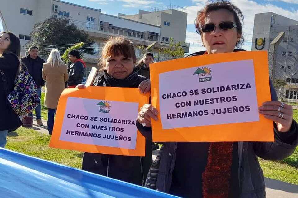 Marcha en Chaco en contra de la represión en Jujuy. 