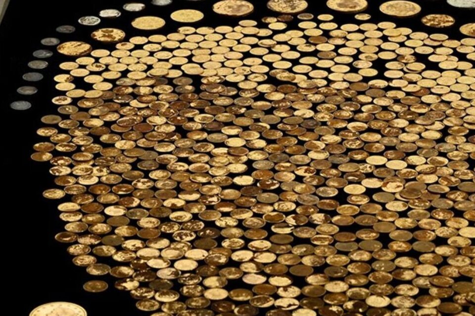 Según la compañía que las ofrece, las monedas datan de entre 1840 y 1863 (Fuente: AFP)