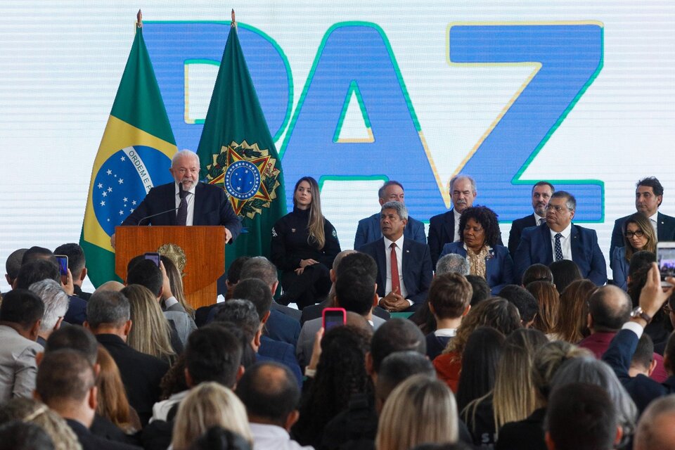 Lula anunciasu plan de seguridad pública en Brasilia. (Fuente: AFP)