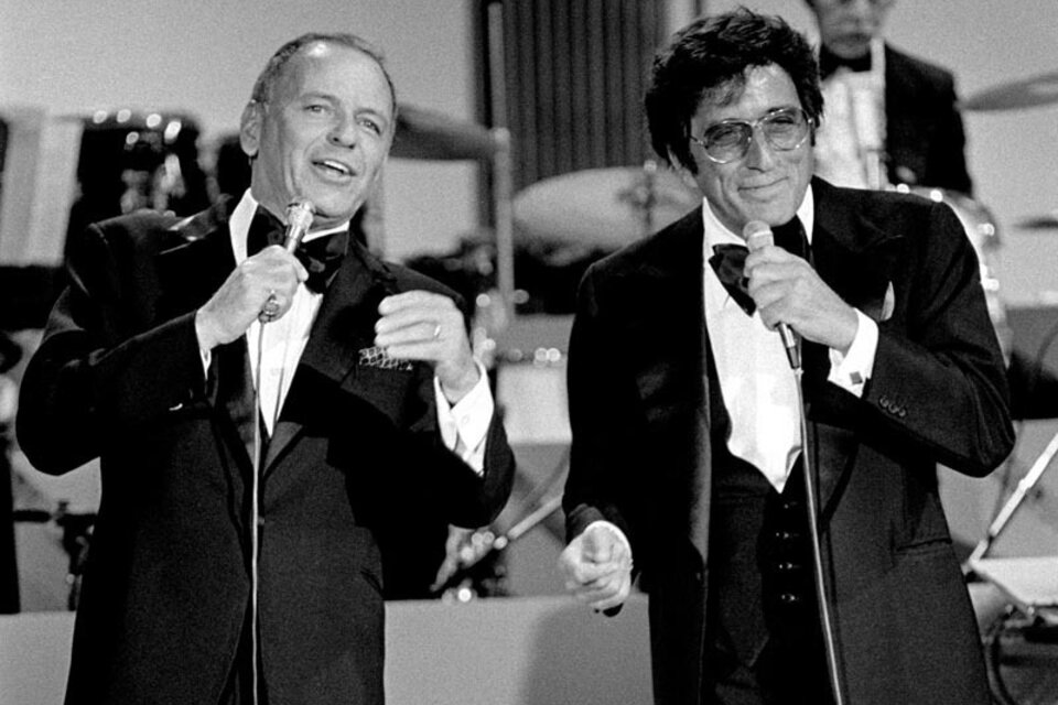 Sinatra y Bennett en un escenario: dos artistas enormes que se respetaban. 