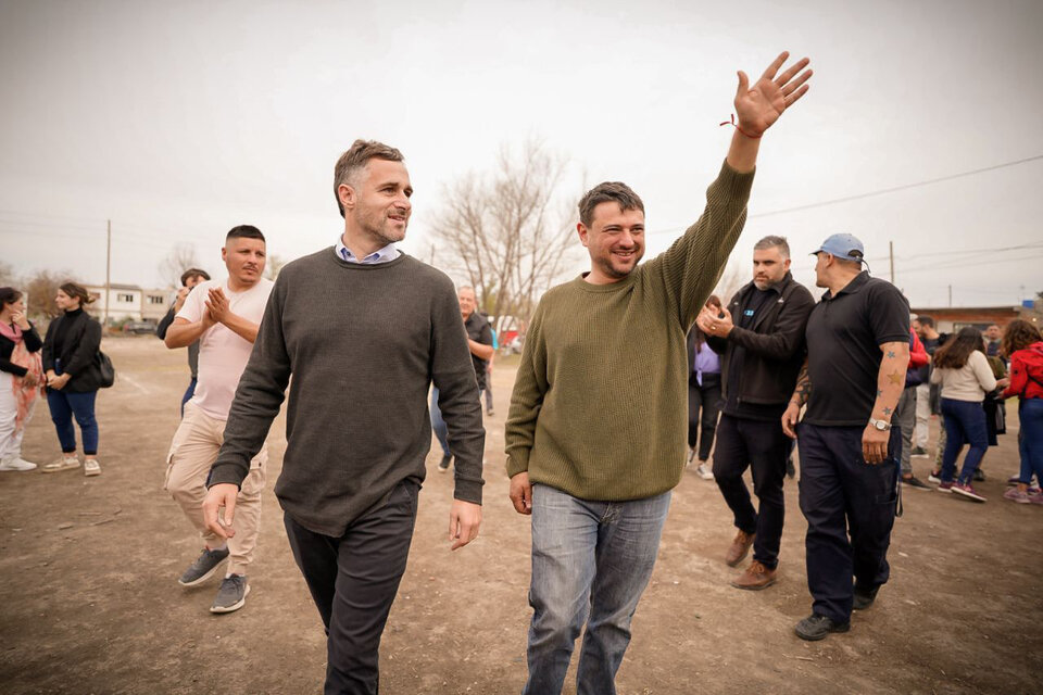 El precandidato durante su actividad proselitista.  (Fuente: Télam)