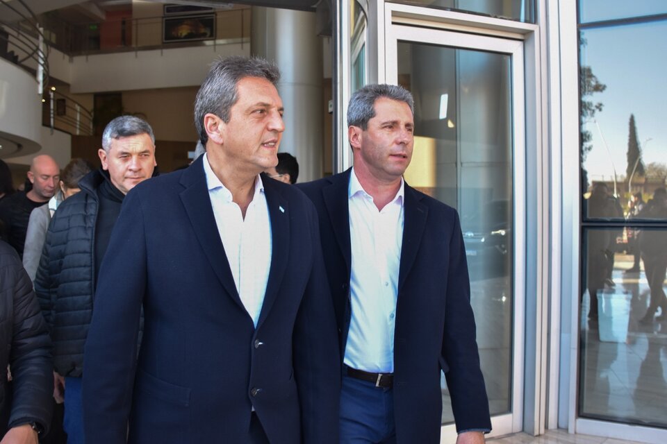 Sergio Massa junto al gobernador de San Juan, Sergio Uñac. (Fuente: Télam)