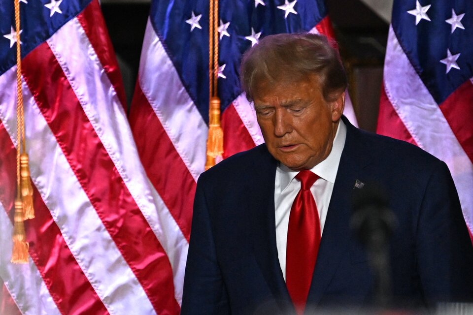 Trump el mes pasado en un acto de campaña en New Jersey. (Fuente: AFP)