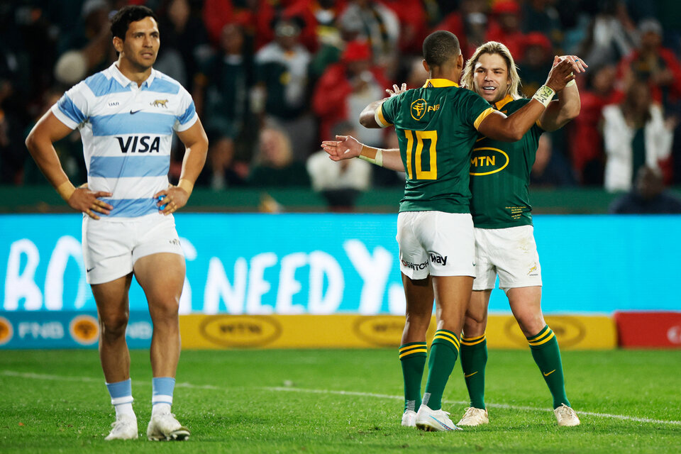 Los Pumas cayeron con Sudáfrica en el cierre del Rugby Championship (Fuente: AFP)