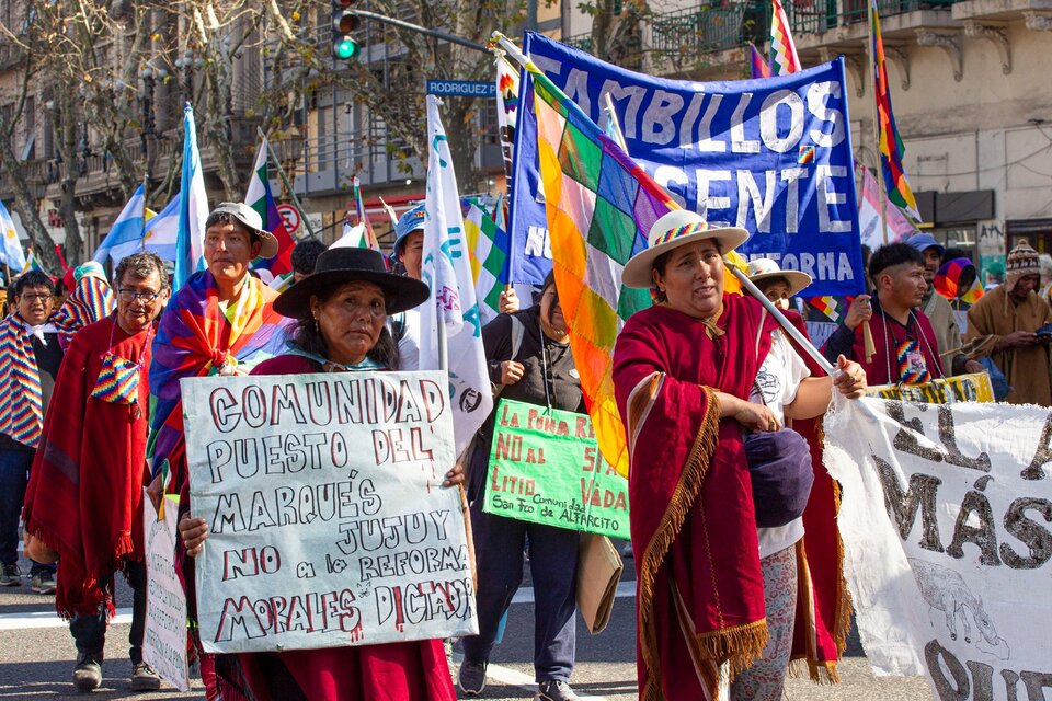 Las comunidades exigen la intervención de Jujuy.  (Fuente: Bernardino Avila)