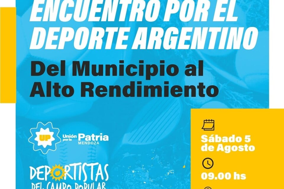 El encuentro se realizará en la provincia de Mendoza.