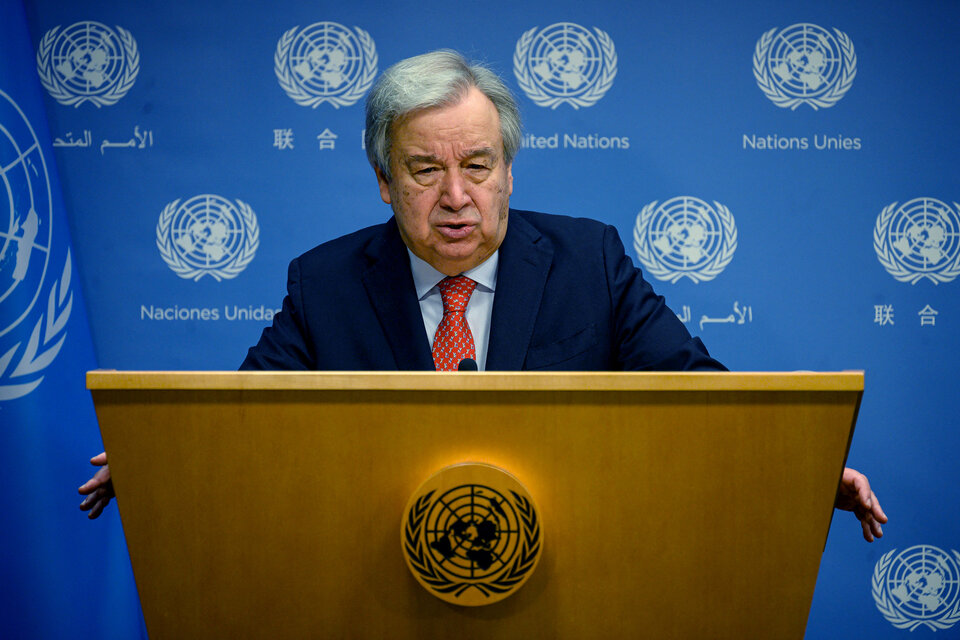 António Guterrez en la ONU. (Fuente: AFP)