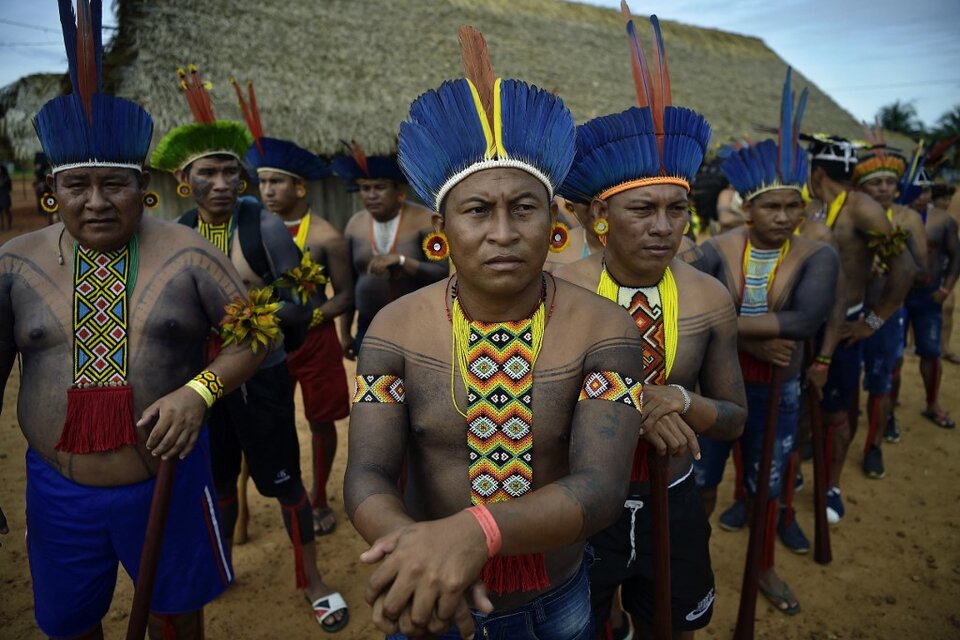 Miembros de la tirbu Tapirape en Brasil. (Fuente: AFP)