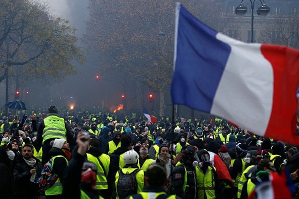 Una de las revueltas en Francia por el conflicto social en el país (Fuente: AFP)