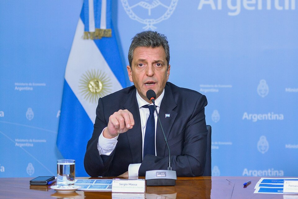 Sergio Massa, candidato presidencial de Unión por la Patria y también ministro de Economía. (Fuente: NA)