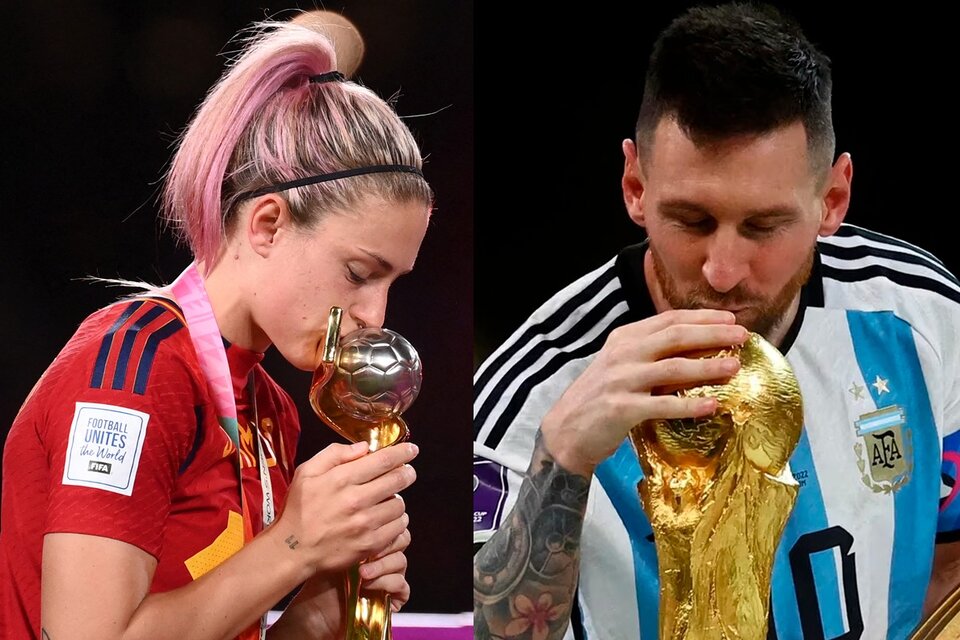 Alexia Putellas y Lionel Messi. Dos que llegaron a sus Mundiales con Balones de Oro y terminaron festejando