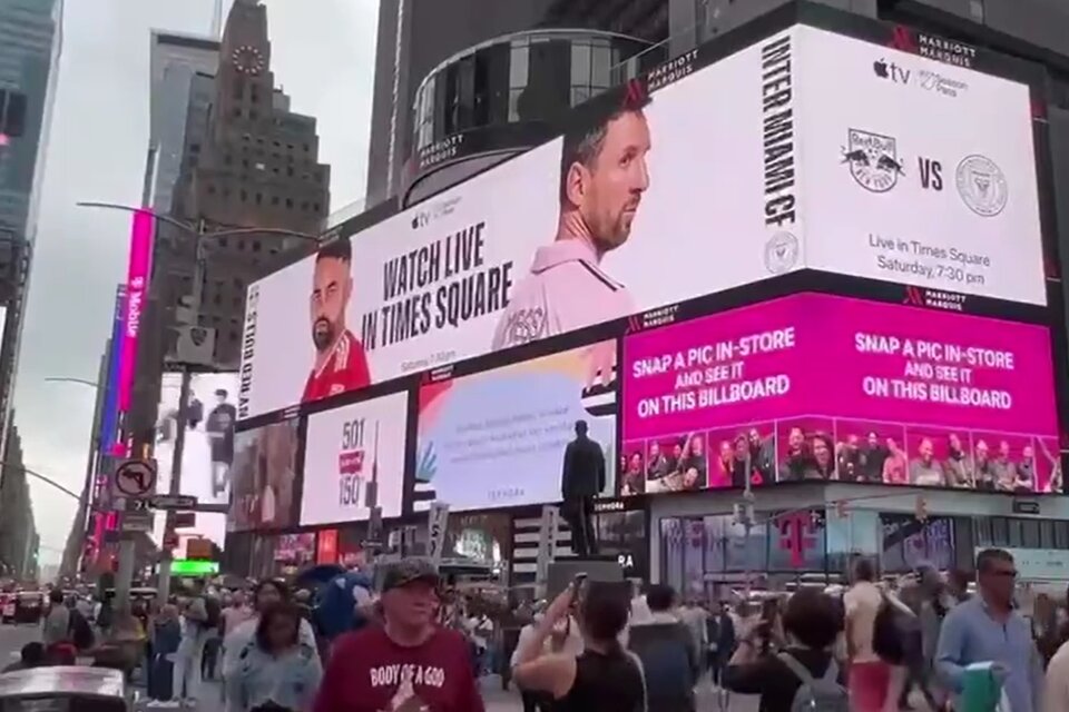 El debut de Messi en la MLS se transmitirá en vivo y gratis por la pantalla del Times Square