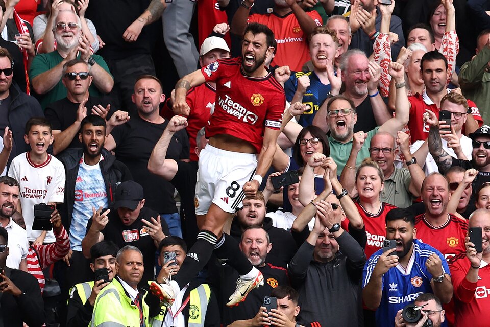 Bruno Fernandes le dio un trabajado triunfo al United (Fuente: AFP)