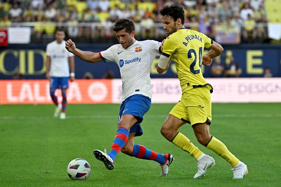 Partidazo entre Barcelona y Villarreal, con gol de Juan Foyth (Fuente: AFP)