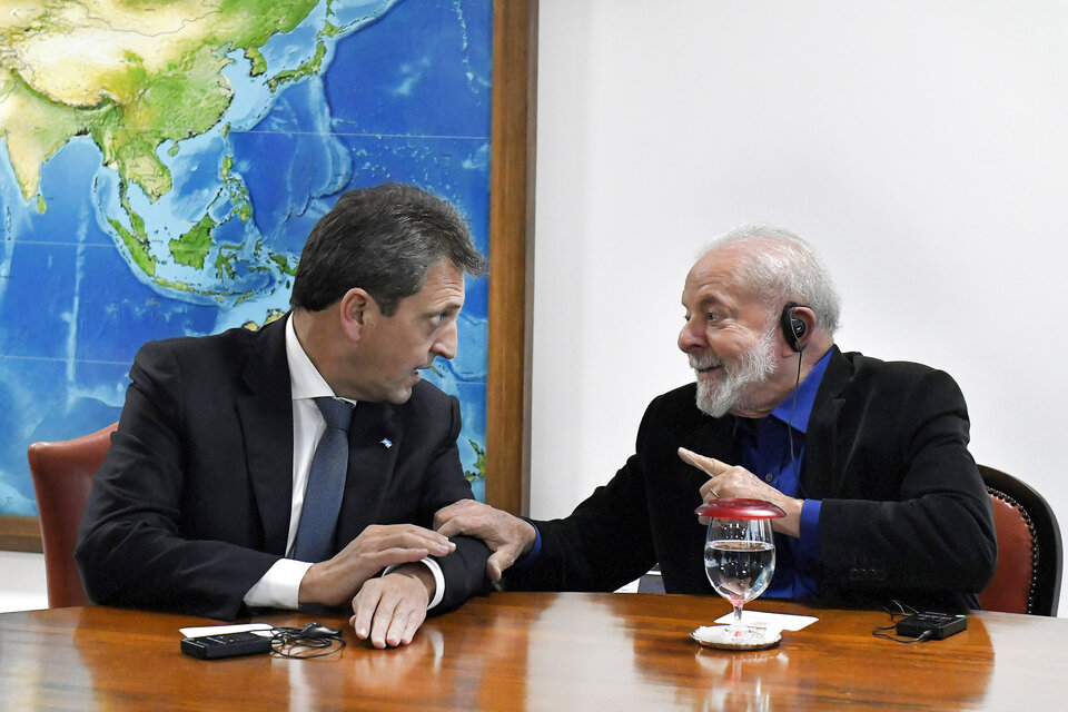 Sergio Massa se reunió con el presidente de Brasil, Lula da Silva. (Fuente: Télam)