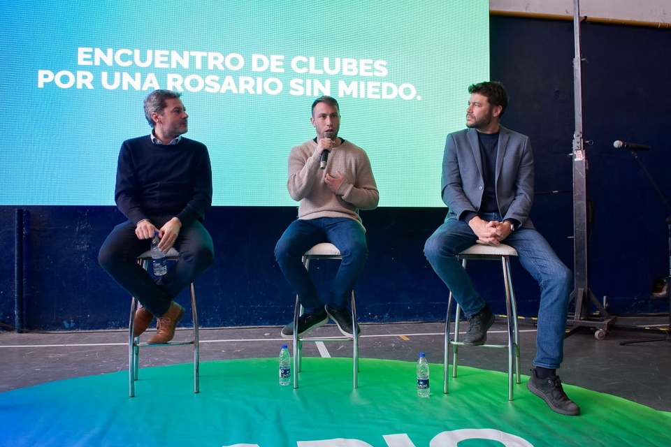 El ministro Matías Lammens, Romero y Juan Monteverde.