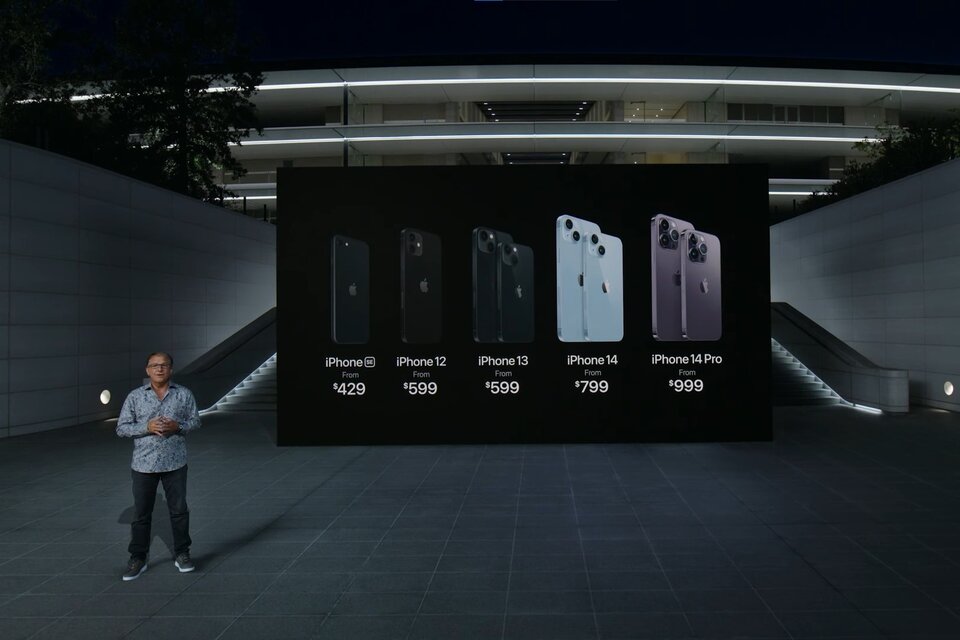 En 2022, Apple presentó el iPhone 14 y 14 Pro (Fuente: Apple)