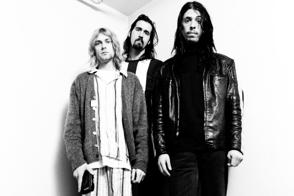 Kurt Cobain, Krist Novoselic y Dave Grohl. (Fuente: AFP)
