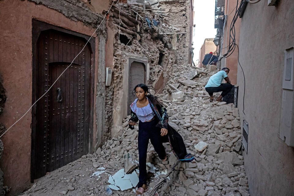 El sismo tuvo epicentro 71 kilómetros al suroeste de la turística ciudad de Marrakech (Fuente: AFP)
