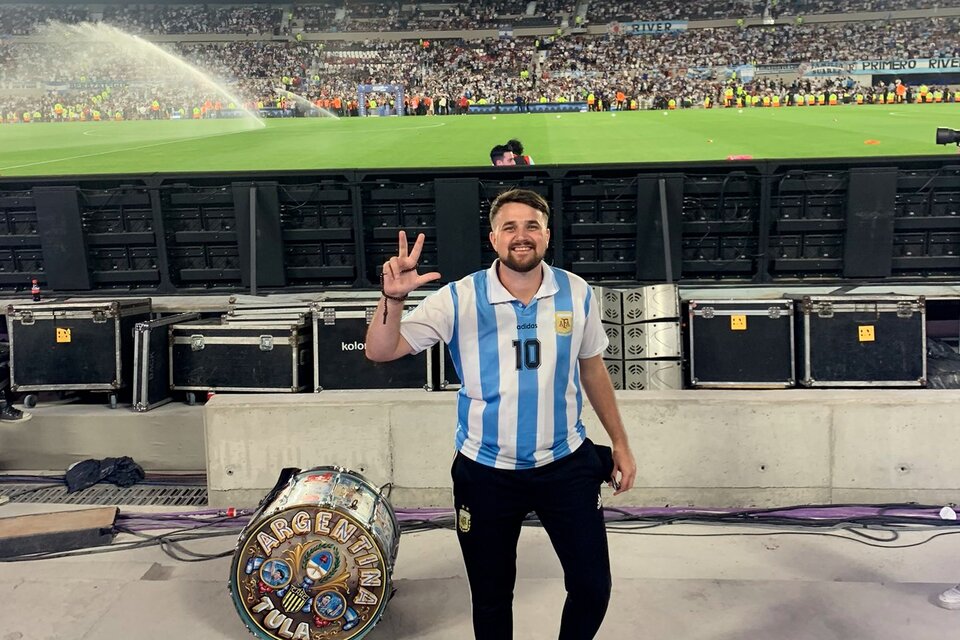 Romero en estadio Monumental antes del amistoso con Panamá (Fuente: Twitter)