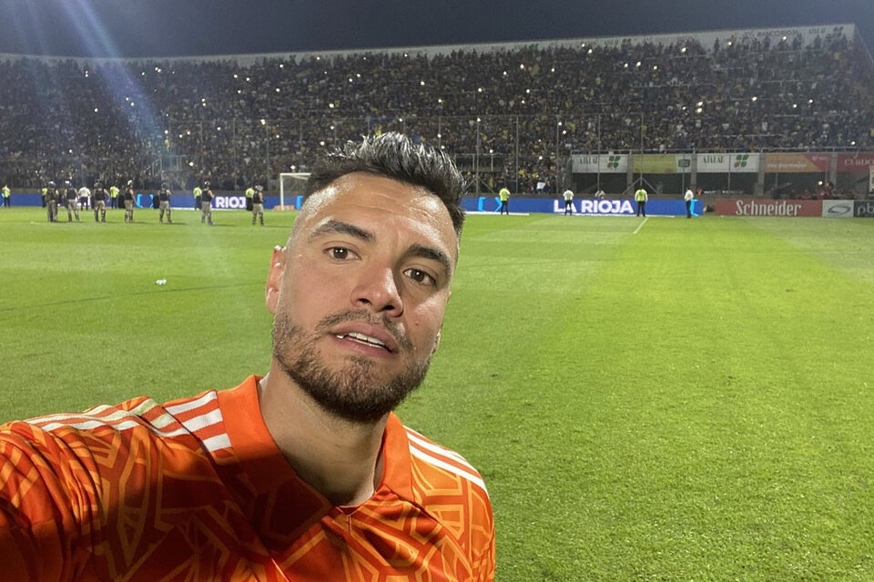 Selfie de Chiquito Romero tras el partido (Fuente: Foto Prensa Boca)