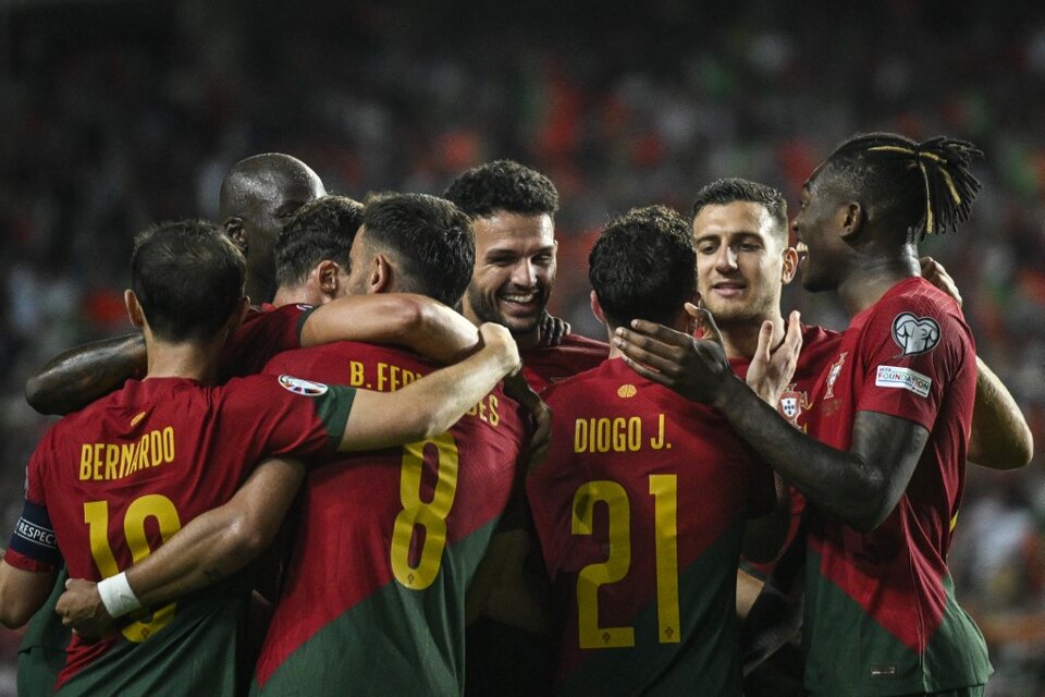 Sin Cristiano Ronaldo, Portugal consiguió la mayor goleada de su historia (Fuente: AFP)
