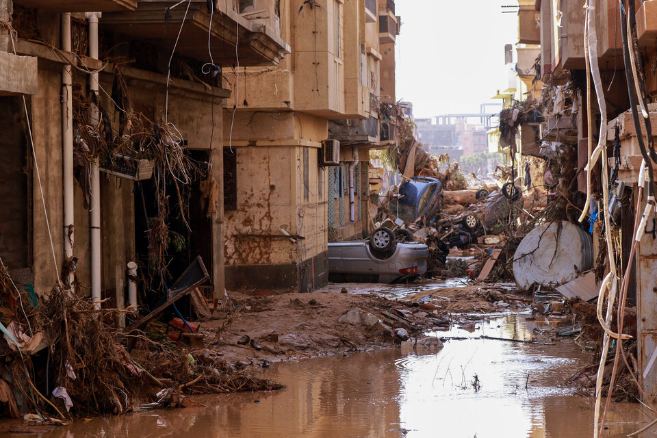 Las inundaciones en Libia dejaron más de seis mil muertos y diez mil desaparecidos (Fuente: AFP)