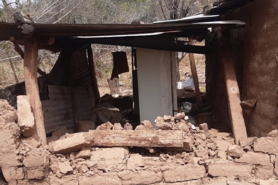Destrozaron la casa de una familia campesina en Jujuy
