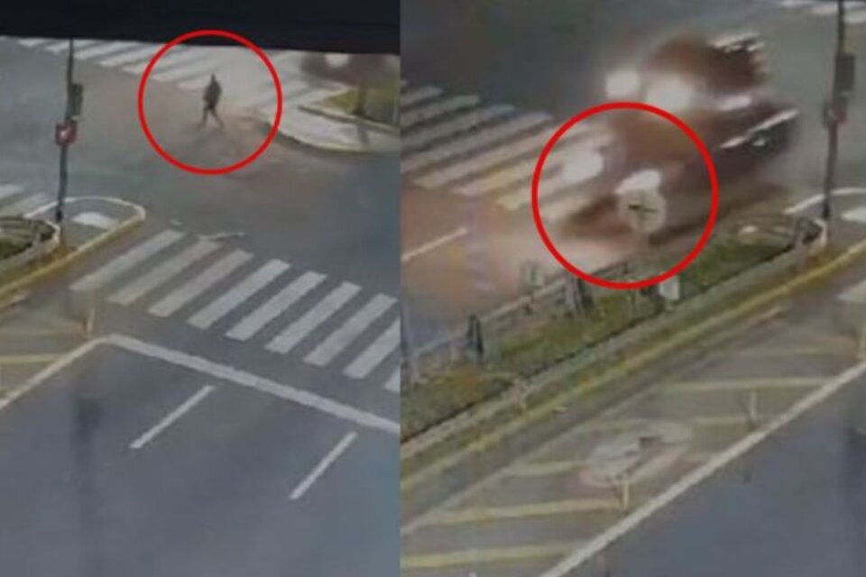 El video del accidente donde Cruz Novillo Astrada atropelló al peatón en Retiro.  (Fuente: NA)