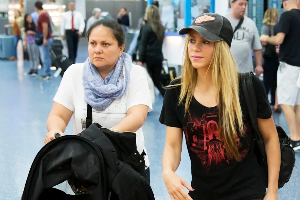 Lili Melgar y Shakira en uno de los viajes familiares cuando estaba con Piqué.