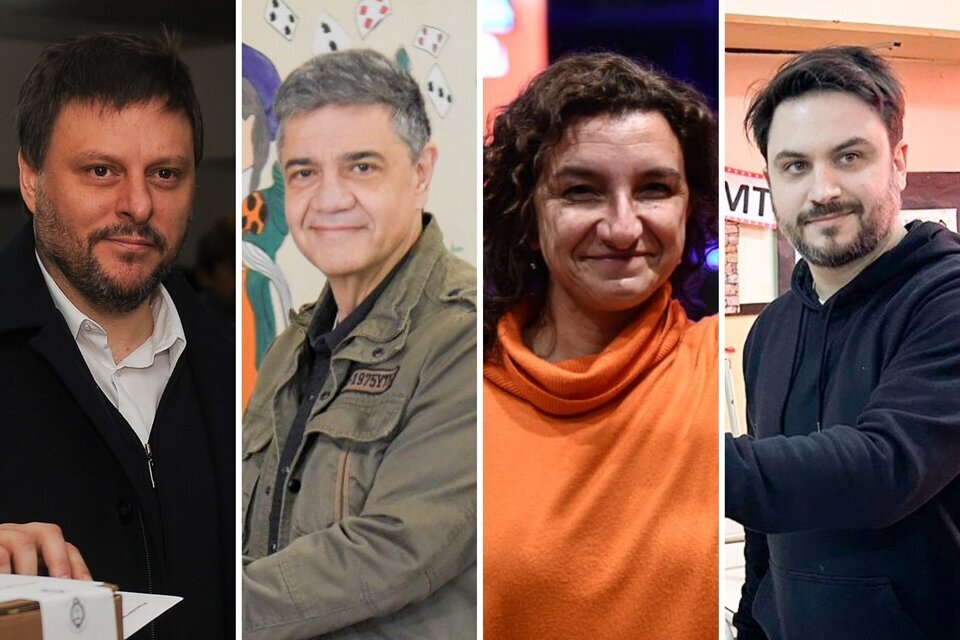 Leandro Santoro (Unión por la Patria),  Jorge Macri (Juntos por el Cambio), Vanina Biasi (Frente de Izquierda) y  Ramiro Marra (La Libertad Avanza). 