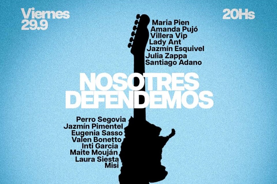 Artistas de la canción popular serán parte del festival gratuito convocado "en defensa de la democracia", en el nuevo Club Cultural Matienzo (Fuente: Gentileza Nosotres Defendemos)