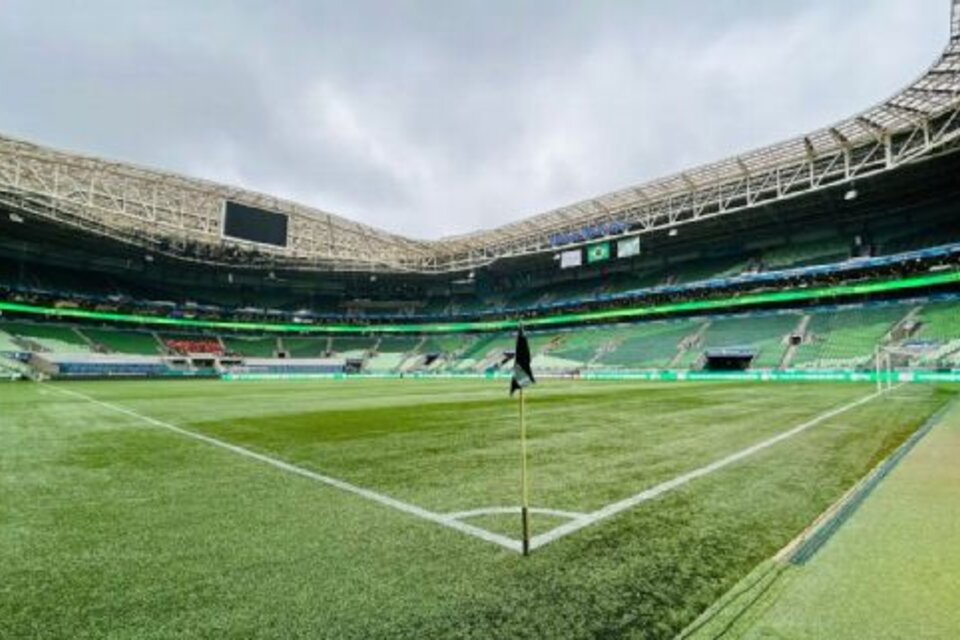 Campo de juego del Allianz Parque, la cancha de Palmeiras.  (Fuente: Prensa Palmeiras)
