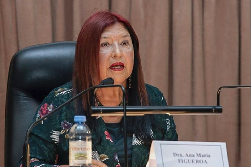Ana María Figueroa cumplió 75 años en agosto y la Corte la declaró jubilada, antes de que se expidiera el Senado. (Fuente: Télam)