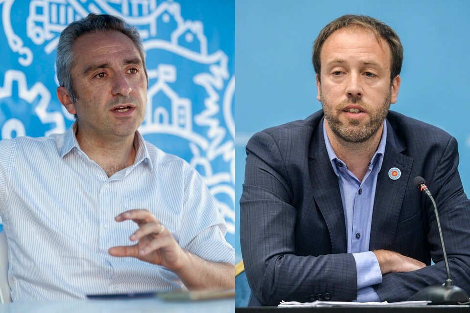 Andrés "Cuervo" Larroque, ministro de Desarrollo de la Comunidad, y Pablo López, ministro de Hacienda y Finanzas.