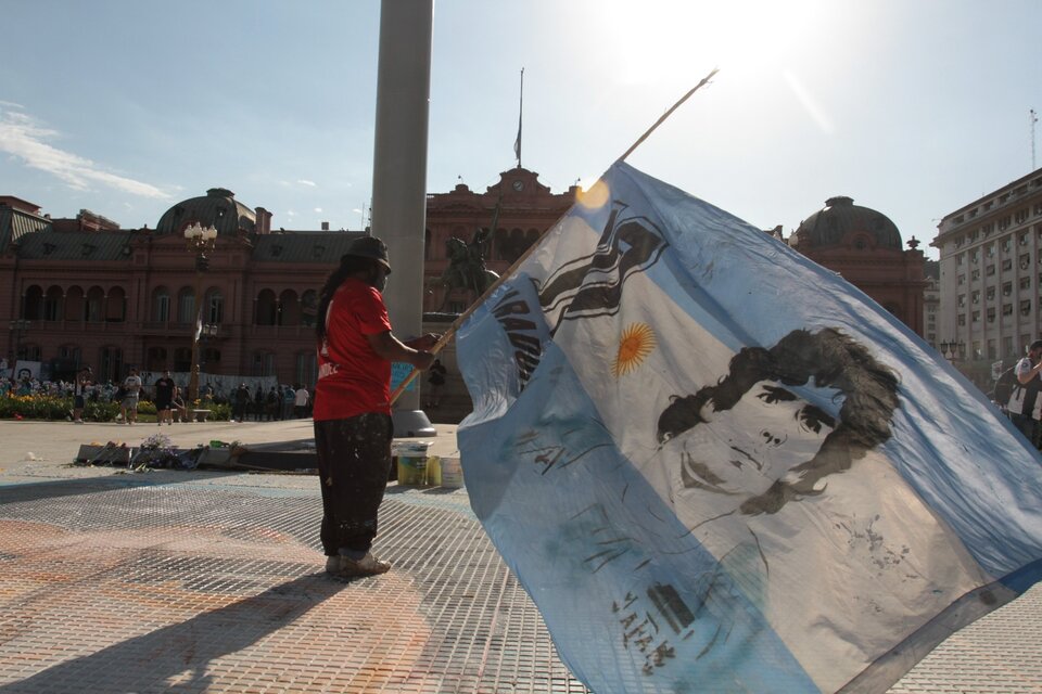 Maradona, presente (Fuente: Bernardino Avila)
