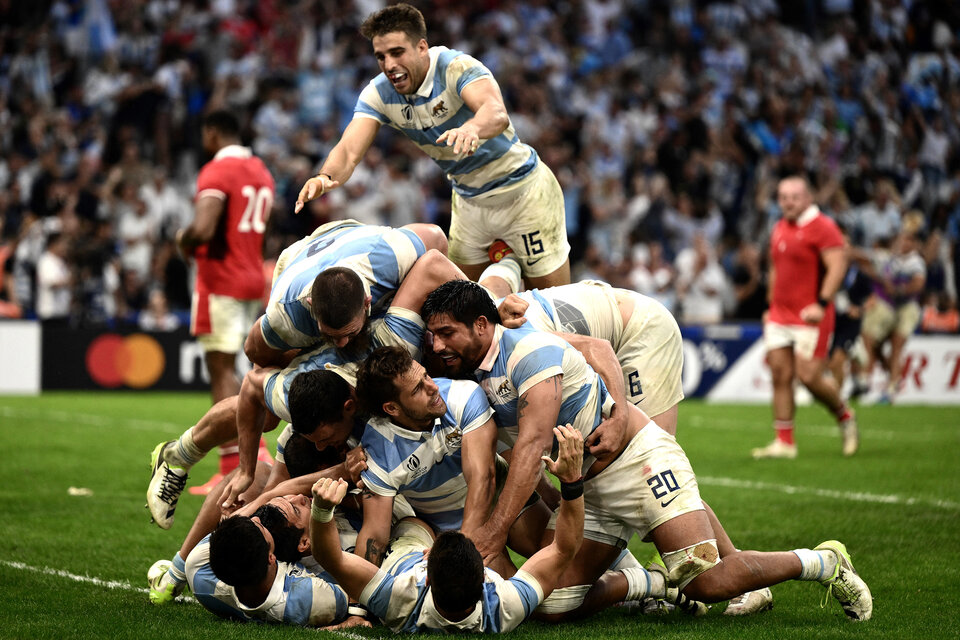 Mundial de Rugby: Los Pumas vencieron a Gales y alcanzaron las semifinales (Fuente: AFP)