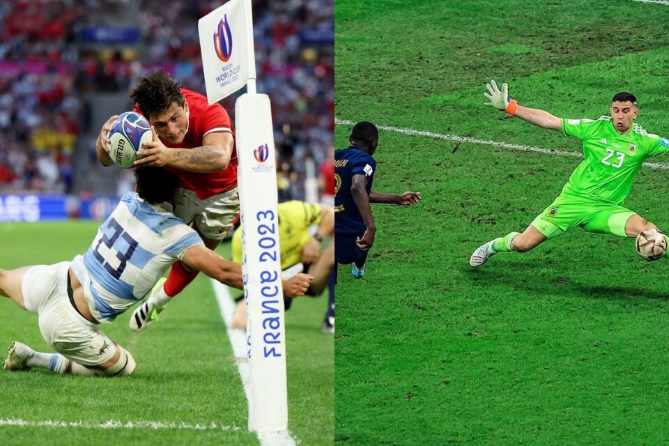 El épico momento del tackle de Moroni y la atajada con el pie de "Dibu" en la final ante Francia.