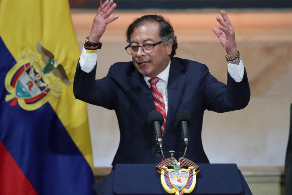 Gustavo Petro abriendo las sesiones orginarias del Congreso. (Fuente: AFP)