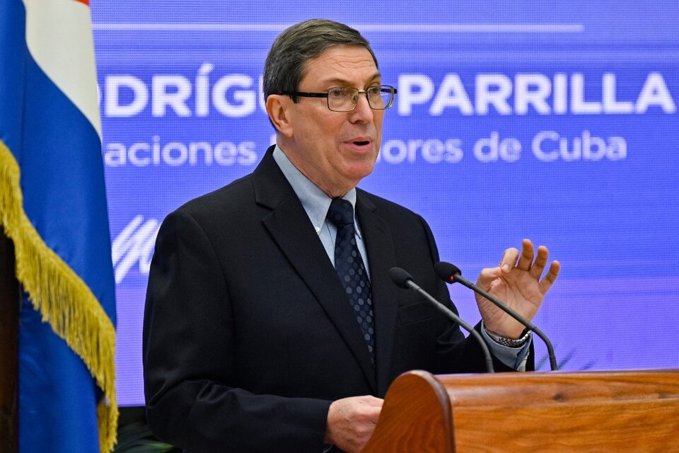 El canciller de Cuba, Bruno Rodríguez. (Fuente: AFP)