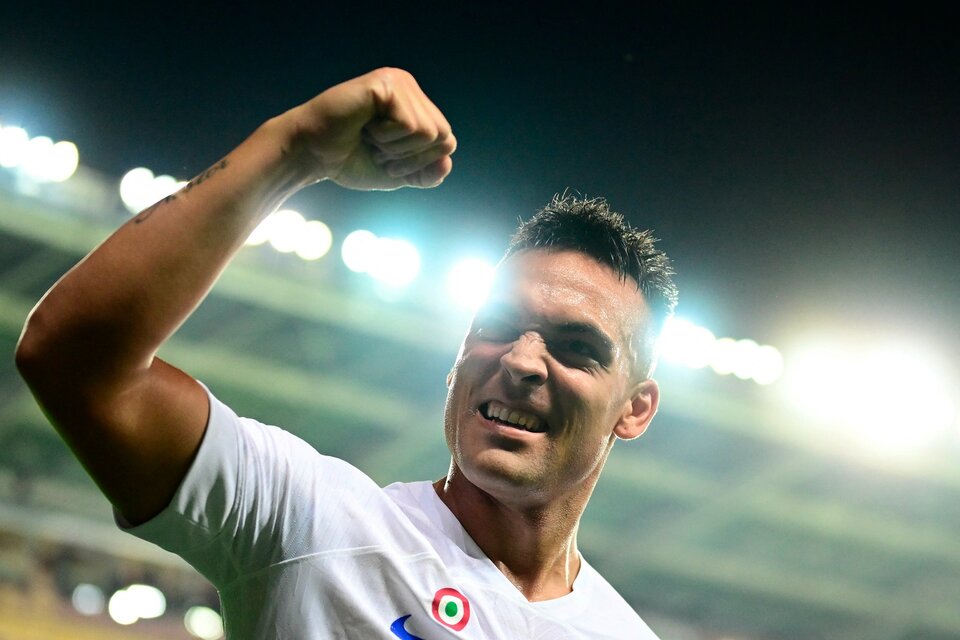 Lautaro Martínez celebró un nuevo gol en el Inter (Fuente: AFP)