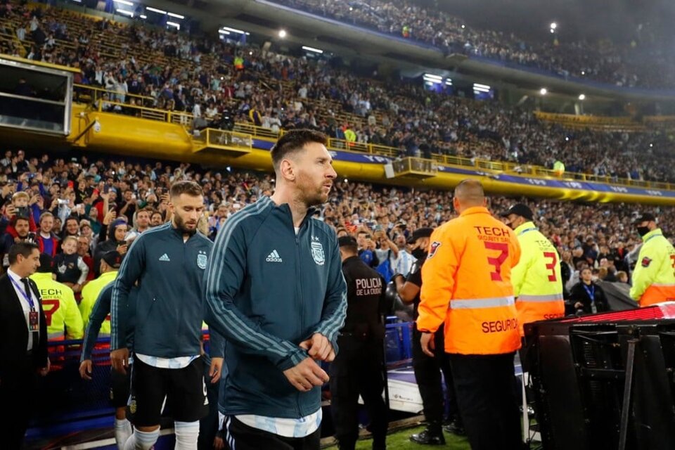 Lionel Messi, la última vez que Argentina jugó en La Bombonera. (Fuente: AFP)