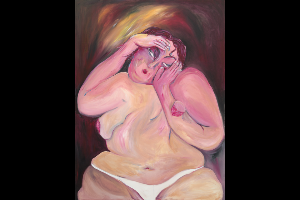 "Vergüenza" de Jazmin Kullock, autorretratos y desnudos de grandes dimensiones (Fuente: Florencia Lista)